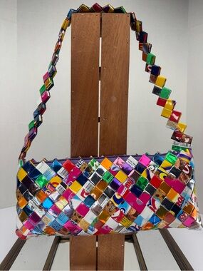 Handmade Nostalgic Candy Snack Wrapper Clutch or Mini Handbag
